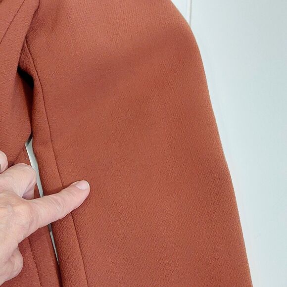 J Crew Double Cloth Wool Blend Double Breasted Coat Women's Size 4 Italy Pockets - Picture 6 of 15